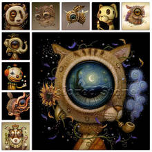 Pintura de diamante cuadrado completo 5D, bordado de punto de cruz de dibujos animados, Panda, abeja, perro, elefante, conejito, alien, mosaico de taladro redondo 3D 006 2024 - compra barato