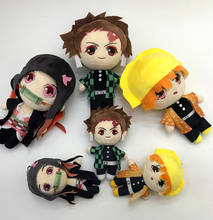 3pcs/lot 13cm Hot Anime Dolls Kamado Tanjirou Agatsuma Zenitsu Kamado Nezuko Plush Toys Stuffed Kawaii Toys for Kids Baby Gifts 2024 - buy cheap