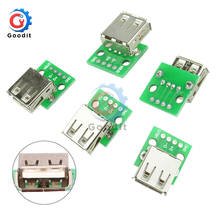 5pcs Type A Female USB To DIP 2.54MM PCB Board Adapter Converter Breadboard For Arduino connector USB 2 Switch Board 2024 - buy cheap