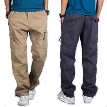 Big Size Men Joggers Pants 2020 summer Loose Wide Cargo Pants Cotton Jumpsuit Elastic Waist Harem tactica Trousers sweatpants 2024 - buy cheap