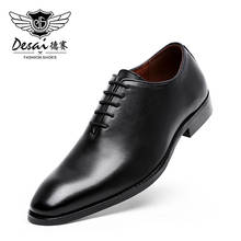 DESAI Men's Business Dress Casual Shoes For Men Soft Genuine Leather Fashion Mens Comfortable Oxford Shoes 2024 - купить недорого