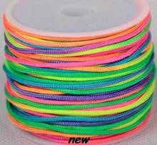 Multicolor preto branco pulseira 1.5 milímetros nylon 160 M/15 10yards/lot Chinês knot cristal cord Cordas do piso colar de corda borla 2024 - compre barato