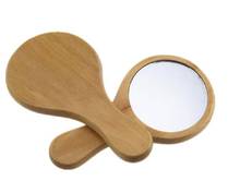 10pcs/lot Natural Wood Mirror Wooden Hand Mirror Vintage Portable Compact Makeup Vanity Hand Mirror With Handle For Women Travel 2024 - buy cheap