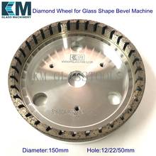 Rueda de diamante de S16-SC4, rueda de diamante de 150xdx8x10mm, corona interna segmentada, para máquina cónica con forma de vidrio 2024 - compra barato