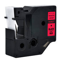 Labelzone-impresora de etiquetas Dymo 45807, compatible con D1, 19mm, negro en rojo, 3/4 ''W x 23 'L (19mm x 7m) D1 45807, para fabricantes de etiquetas dymo 2024 - compra barato