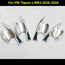 Car Cover Trims ABS Chrome External Door Bowl Sticks Lamp Frame 4pcs For VW TiguanL Tiguan L MK2 2016 2017 2018 2019 2020 2024 - buy cheap