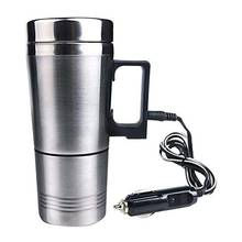 350ml Stainless Steel Car Heating Cup 12V/24V Electric Water Cup Car Electric Kettle Mug Coffee Tea Milk Heated For Travel 2024 - buy cheap