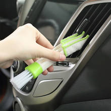 Car Double Side Cleaning Brush Dashboard Soft Brush Auto Air Conditioning Outlet Cleaning Brush Dust Double Side Brush Hot Sale 2024 - buy cheap