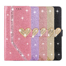 Glitter Leather Wallet Cover For Samsung Galaxy S20 Ultra S10 S9 S8 Plus A70 A50 A40 A30 A20 E A71 A51 A41 A21 A11 Phone Case 2024 - buy cheap
