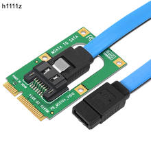 Msata-conversor de cartão mini sata para 7 pinos, adaptador de extensão sata, metade do tamanho para 2.5 ", 3.5", hdd, ssd com cabo sata 2024 - compre barato