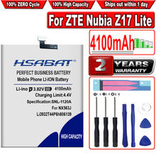 Hsabat bateria integrada de 4100mah, para zte nubia z17 nx563j z17 lite/nx591j 2024 - compre barato