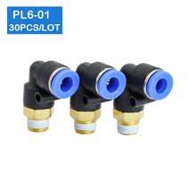 High quality 30Pcs of PL6-01, 6mm Push In One Touch Connector 1/8" Thread Pneumatic Quick Fittings 2024 - buy cheap