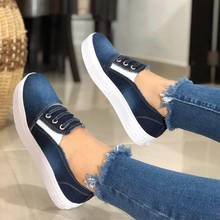 Women's Flat Shoes Fashionable Women's Casual Shoes Comfortable Denim Cnvas Shoes Lovers Casual Flat Shoes Sneakers Women 2024 - buy cheap