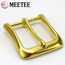 Meetee ID 40mm Pure Copper Brass Belt Pin Buckle for 38-39mm Leather Belts Women Men Pants Jeans Craft Accessories AP662 2024 - buy cheap