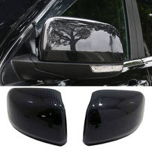 Carbon Fiber Look Car Rear View Wing Mirror Cover Trim Look Side Wing Mirror Cover Caps For Jeep Grand Cherokee 2014 - 2018 2024 - buy cheap