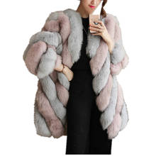 Women Fashion Winter Long Sleeve Luxury Faux Fox Fur Coat Warm Coat Overcoat Thick Faux Fur Jacket Coat Long Fur Coat Outwear 2024 - buy cheap