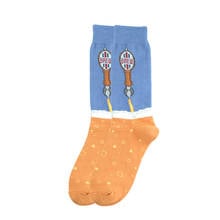 Calcetines con estampado divertido y talla grande, de algodón, para hombre, medias coloridas de estilo Harajuku, ideal para skateboard, diseños disponibles: alien, comida deliciosa, snacks, hamburguesa o pizza 2024 - compra barato