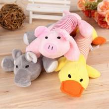 Cute Pet Dog Cat Plush Squeak Sound Dog Toys Funny Fleece Durability Chew Molar Toy Fit for All Pets Rabbit Duck Pig 2024 - buy cheap