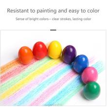 Crayones en forma de huevo para bebés y niños, suministros de arte, cera lavable no tóxica, 9 colores, N27 20, envío directo 2024 - compra barato