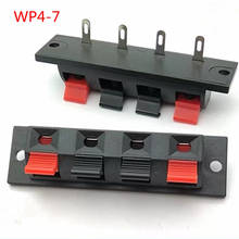 2pcs/lot WP copper 4 Pin Speaker Amplifier Wire Clip Audio terminal horn wire jack Socket WP4-7 terminal box clamp speaker 2024 - buy cheap