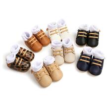 New Toddler Infant Newborn Baby Boy Girl Winter Fur Snow Boots Warm Shoes Booties Casual Leopard Little Kids Strappy Shoes 2024 - buy cheap