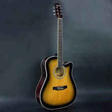 Guitarra folk agt219, tamanho completo, 41 polegadas, acústica, 6 cordas, com ponta de sol 2024 - compre barato