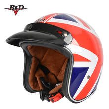 Motorcycle helmet jet Vintage helmet Open face retro 3/4 half helmet casco moto capacete motoqueiro DOT 2024 - buy cheap