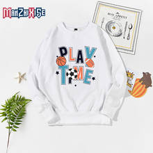 New Arrival Childrens Spring Autumn Boys Long Sleeve Sweatshirt Letter Printing Play Time Casual Pullover Kids Girls Clothing 2024 - buy cheap
