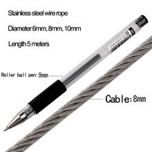 Diameter 6mm & 8mm & 10mm,Length 5m 304 Stainless steel wire rope High-quality soft lifting rustproof cable 2024 - buy cheap