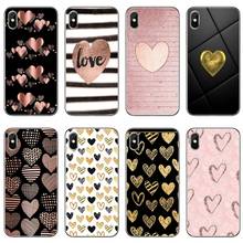 Silicone Phone Case pink Gold Rose Love heart For Samsung Galaxy S20 Ultra S10E S10 Lite S9 S8 Plus S7 S6 Edge Note 20 10 9 8 2024 - buy cheap