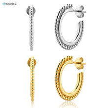 Kikichicc-pendientes de plata de ley 925 con cuentas giratorias, Piercing de 12,5mm, estilo Rock Punk, joyería fina de lujo, regalo de fiesta con estilo, 2020 2024 - compra barato