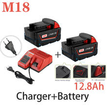 Batería de iones de litio para Milwaukee Xc M18 M18B, herramientas inalámbricas, cargador, 18V, 12800mAh 2024 - compra barato