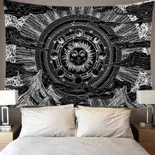 Sun Moon Tapestry Wall Hanging Hippie Witchcraft Tapiz Psychedelic Farmhouse Decor Tenture Tapisserie Beach Bohemian Custom 2024 - buy cheap