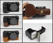 Bolsa de vídeo de meio corpo de couro pu, bolsa de proteção para câmera sony a6600, caixa protetora, caixa protetora, caixa protetora 2024 - compre barato