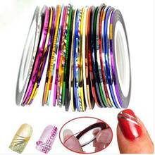 10Pcs/Set Mixed Colorful Rolls Striping Decals Foil Tips Tape Line DIY Design Nail Art Stickers for Nail Tools Decorations 2024 - buy cheap