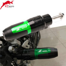 Para kawasaki z h2 zh2 zh2 2019-2022 motocicleta cnc accessoires queda de proteção de escape slider crash pad slider logotipo "zh2" 2024 - compre barato