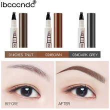 New Eyebrow Pencil Waterproof Fork Tip Eyebrow Tattoo Pen Fine Sketch Liquid Eyebrow Enhancer Microblading Eyebrow Tattoo Pen 2024 - buy cheap