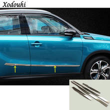 Car Stainless Steel Door Trim Strip Molding Stream Panel Bumper Frame Accessories 4pcs For Suzuki Vitara 2016 2017 2018 2019 2024 - buy cheap