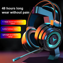 Fones de ouvido gamer com led e microfone, 7 cores, 3.5mm, com fio, 4d, estéreo, para ps4, xbox one, pc, game laptop g58 2024 - compre barato