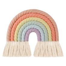 6 Layers Macrame Rainbow Wall Decor for Bedroom Nursery Baby Kids Rooms Colorful Tapestry Rope Woven Tassel Wall Hanging Toys 2024 - buy cheap
