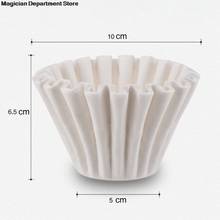 Filtros de café 50 com 10cm, papel branco para máquina de café, filtro de papel para bolo e restaurante 2024 - compre barato
