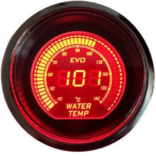 52 мм Автомобильный датчик температуры воды цифровой измеритель температуры Цельсия инструмент с датчиком 12 В Авто Синий Красный светодиодный светильник Тонирующий объектив измерительные приборы 2024 - купить недорого