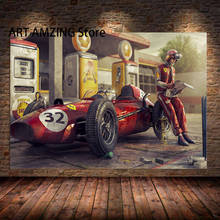 Classic Racing F1 Race Car Posters and Prints Vintage Car Wall Art Picture Print Canvas Painting For Living Room Home Decor 2024 - buy cheap