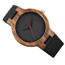 Reloj de cuarzo de madera para hombre y mujer, accesorio de marca de lujo superior, de madera, con diseño de bambú, de pulsera deportiva, cara negra, 2020 2024 - compra barato