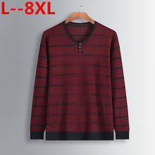 Jersey holgado de manga larga para hombre, abrigo de punto con cuello en V, moda coreana, talla grande 5XL, 8XL, 6XL, novedad 2024 - compra barato