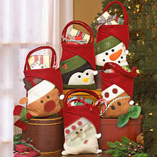 Bolsa de mano de Navidad para decoración de Navidad, saco de regalo de Navidad, bolsas de caramelos, regalos de Navidad 2024 - compra barato
