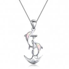 Dolphin Shape Opal Pendant Women's Jewelry Couple Valentine's Day Gift Party Fashion Necklace Party Jewelry Wholesale 2024 - buy cheap