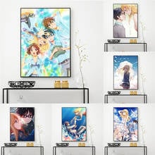 Pintura de diamantes de animación "Your Lie In April", decoración para el hogar, lienzo bordado de diamantes de imitación, arte de pared, póster para dormitorio 2024 - compra barato