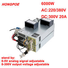 HONGPOE-fuente de alimentación ajustable, transformador de alta potencia, 6000W, 300V, 0-300V, Control de señal analógica, 220V, AC-DC, 300V 2024 - compra barato