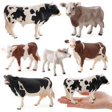 Zoo Farm Fun Children Kids Baby Cow Action Figure Simulated Animal Figurine Plastic Models Educational Toys Gifts 2024 - buy cheap